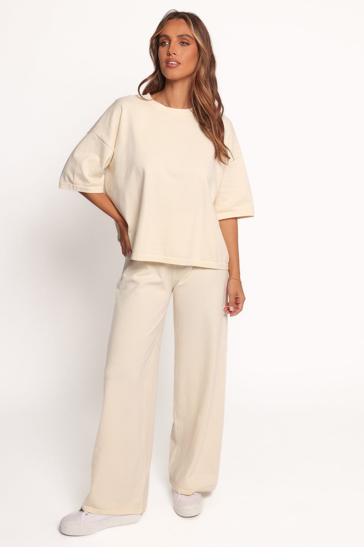 Ash Knitted T-Shirt - White