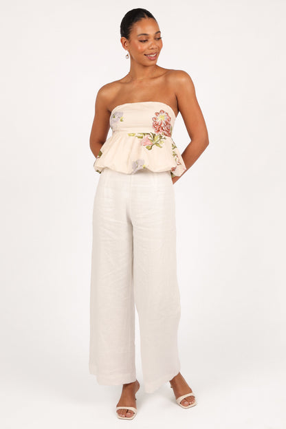 Aurelie Strapless Top - Native Flora