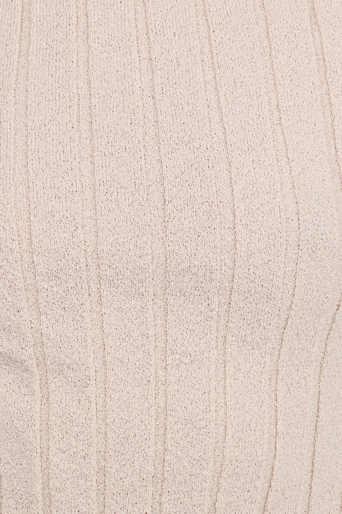 Brodie Wide Rib Knit Top - Beige